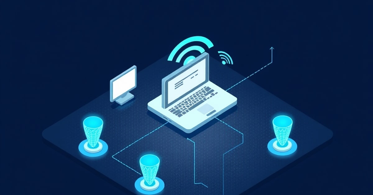 A telecom datacenter room with networking equipment, evoking isolated guest network segments
